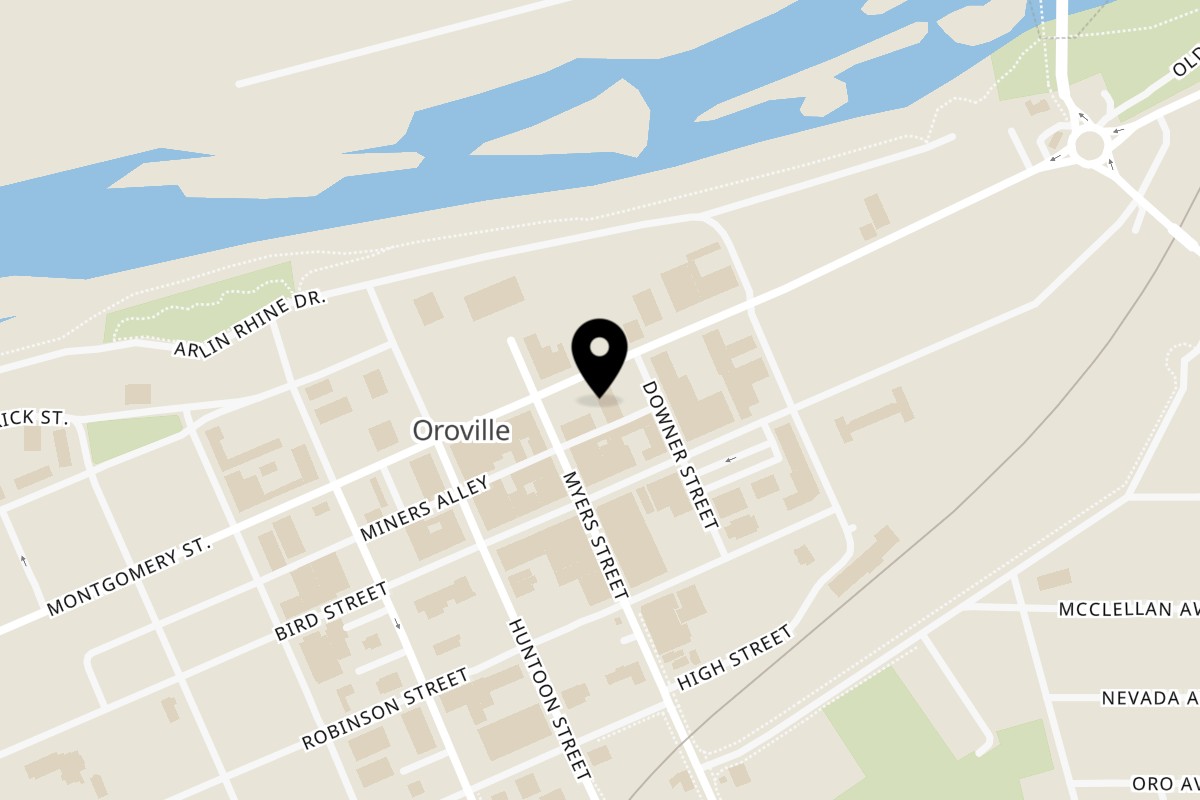 Map showing the location of Union on 2053 Montgomery St in Oroville